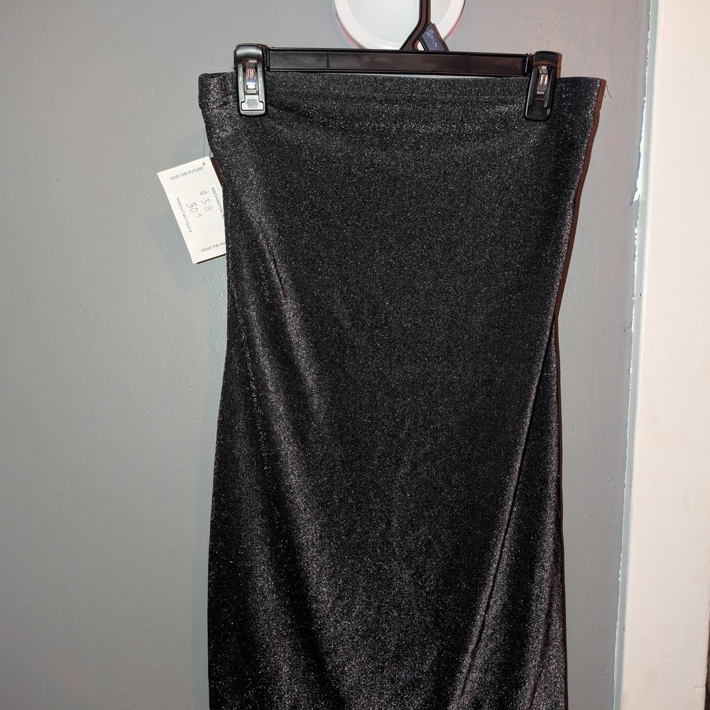 City Triangles Shimmering Black Mini Tube Body Con Dress